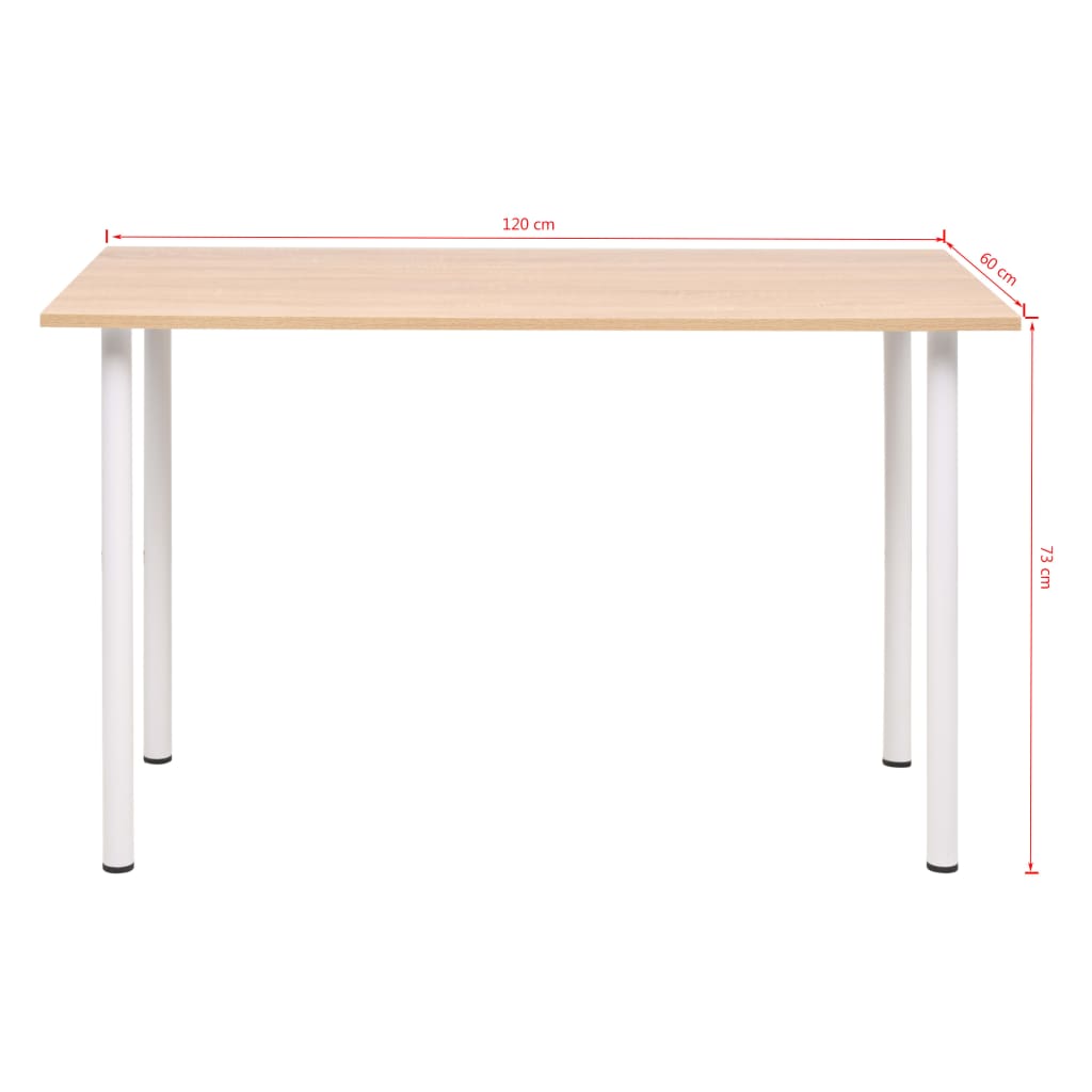 Tavolo da Pranzo 120x60x73 cm Rovere e Bianco 245728