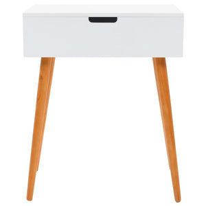 Toeletta tavolo da trucco mobile di design mobile per camera da letto con specchio 60 x 40 x 75 cm MDF bianco 02_0006292