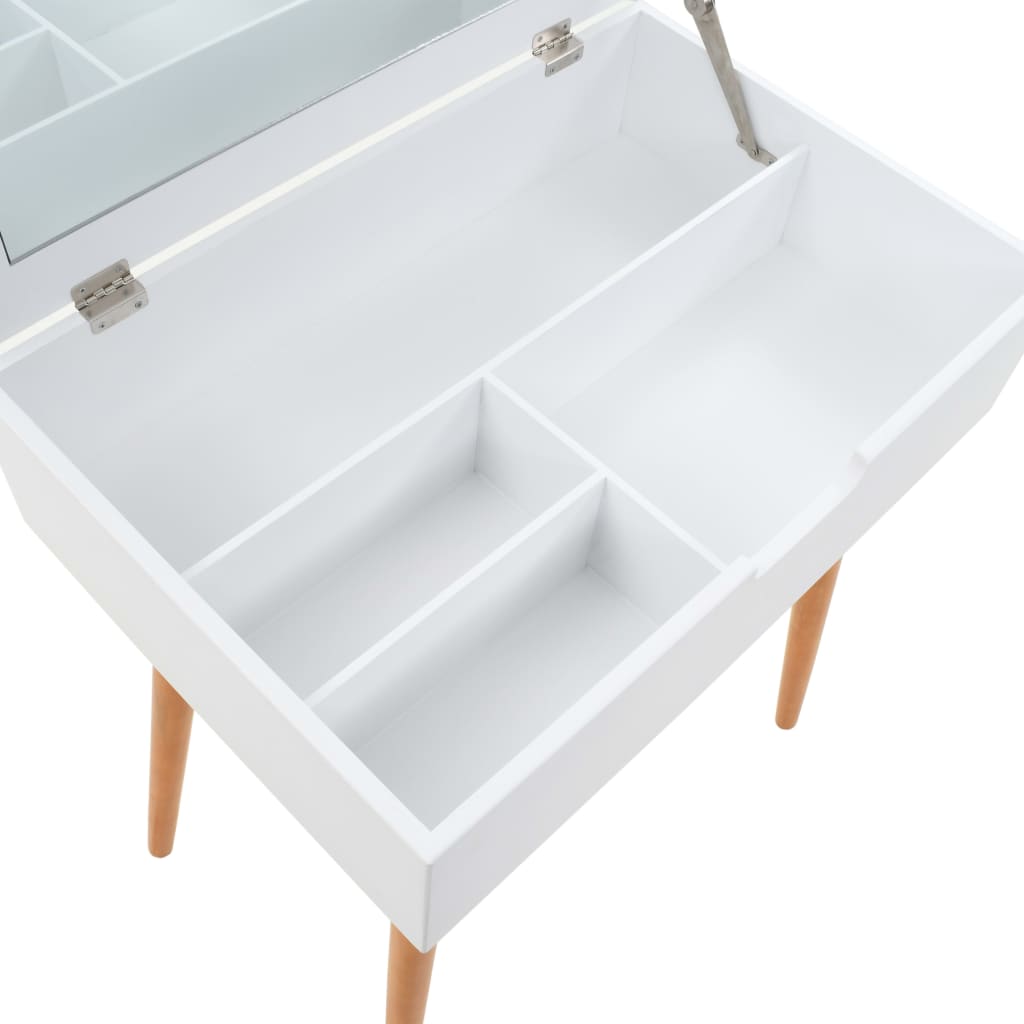 Toletta con Specchio-Tavolo da Vanit¨¤ in MDF 60x40x75 cm