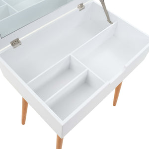 Toletta con Specchio-Tavolo da Vanit¨¤ in MDF 60x40x75 cm