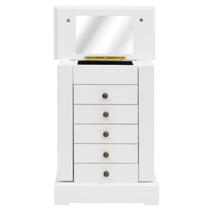 Armadietto per Gioielli con Specchio-Mobile con specchio in MDF 25x13,5x34 cm