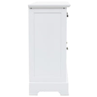 Credenza con 3 Ante in MDF e Legno di Pino 105x35x77,5 cm 245754