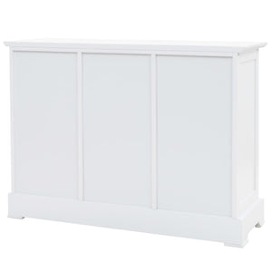 Credenza con 3 Ante in MDF e Legno di Pino 105x35x77,5 cm 245754