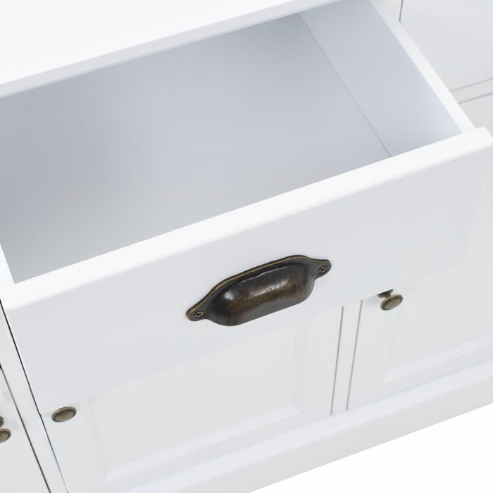 Credenza credenza consolle mobile contenitore con 3 ante in MDF e legno di pino 105 cm 4402117