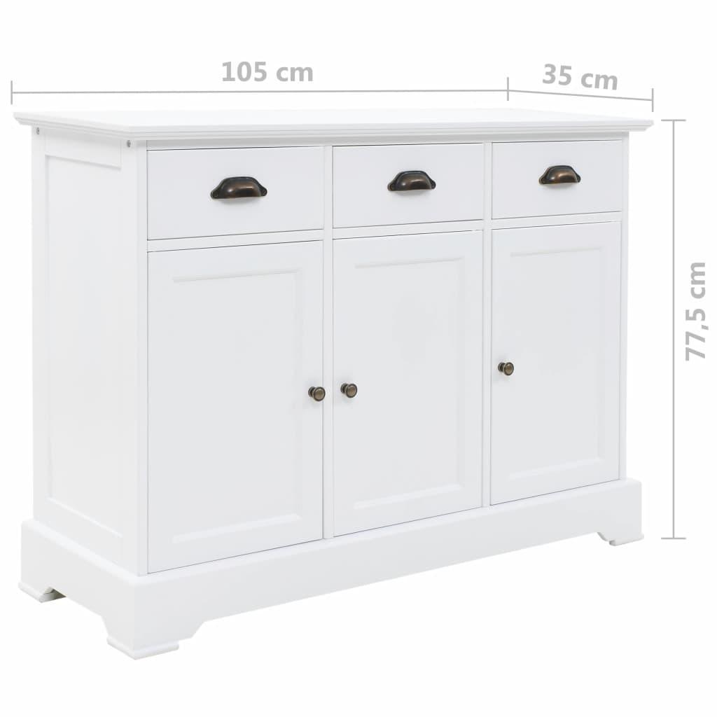 Credenza credenza consolle mobile contenitore con 3 ante in MDF e legno di pino 105 cm 4402117
