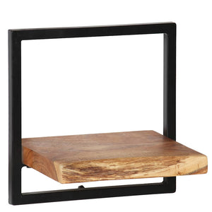 Set di Mensole 5 pz in Legno Massello di Acacia e Acciaio cod mxl 53157