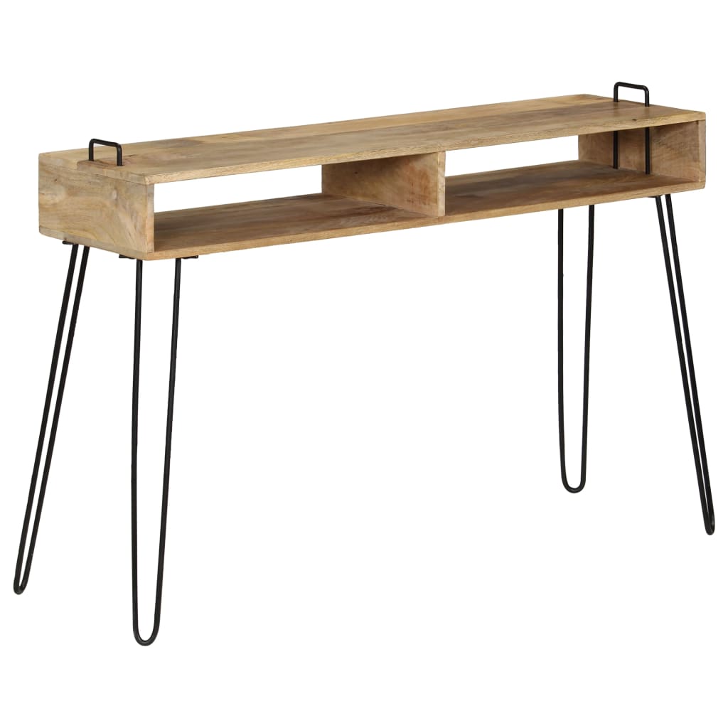 Tavolo Consolle in Legno Massello di Mango 115x35x76 cm 246022