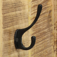 Appendiabiti a Parete 2pz in Legno Massello di Mango 36x110x3cm 246025