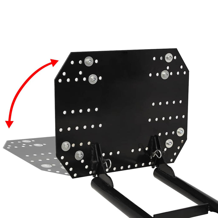 Spazzaneve per ATV 120x38 cm Nero 142916