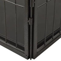 Box per cuccioli in acciaio 91,5 x 59 x 61 cm acciaio nero 02_0000570