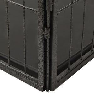 Box per cuccioli in acciaio 91,5 x 59 x 61 cm acciaio nero 02_0000570