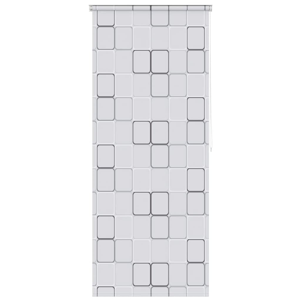 Tenda a Rullo per Doccia 80x240 cm con Motivo a Quadrati  cod mxl 12642