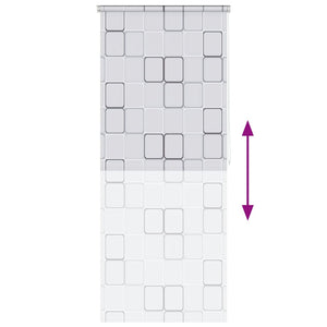 Tenda a Rullo per Doccia 80x240 cm con Motivo a Quadrati  cod mxl 12642