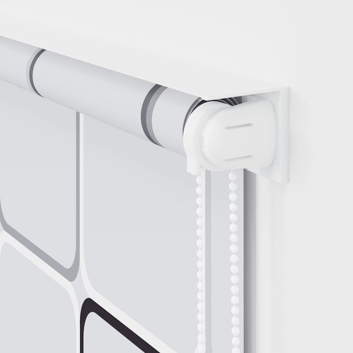 Tenda a Rullo per Doccia 80x240 cm con Motivo a Quadrati  cod mxl 12642