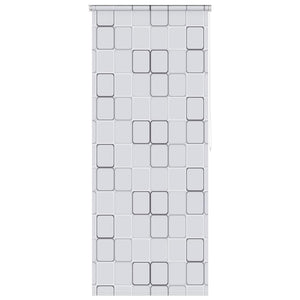 Tenda a Rullo per Doccia 120x240 cm con Motivo a Quadrati