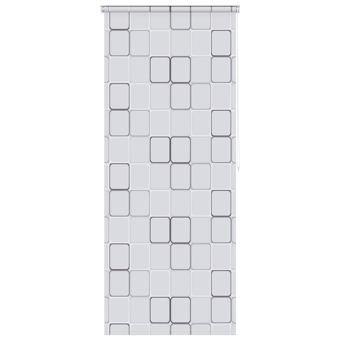 Tenda a Rullo per Doccia 120x240 cm con Motivo a Quadrati