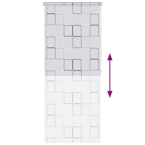 Tenda a Rullo per Doccia 120x240 cm Quadrati 142849