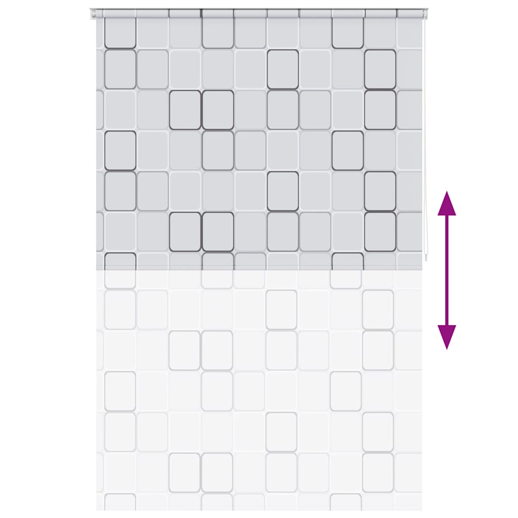 Tenda a Rullo per Doccia 160x240 cm Quadrati 142851