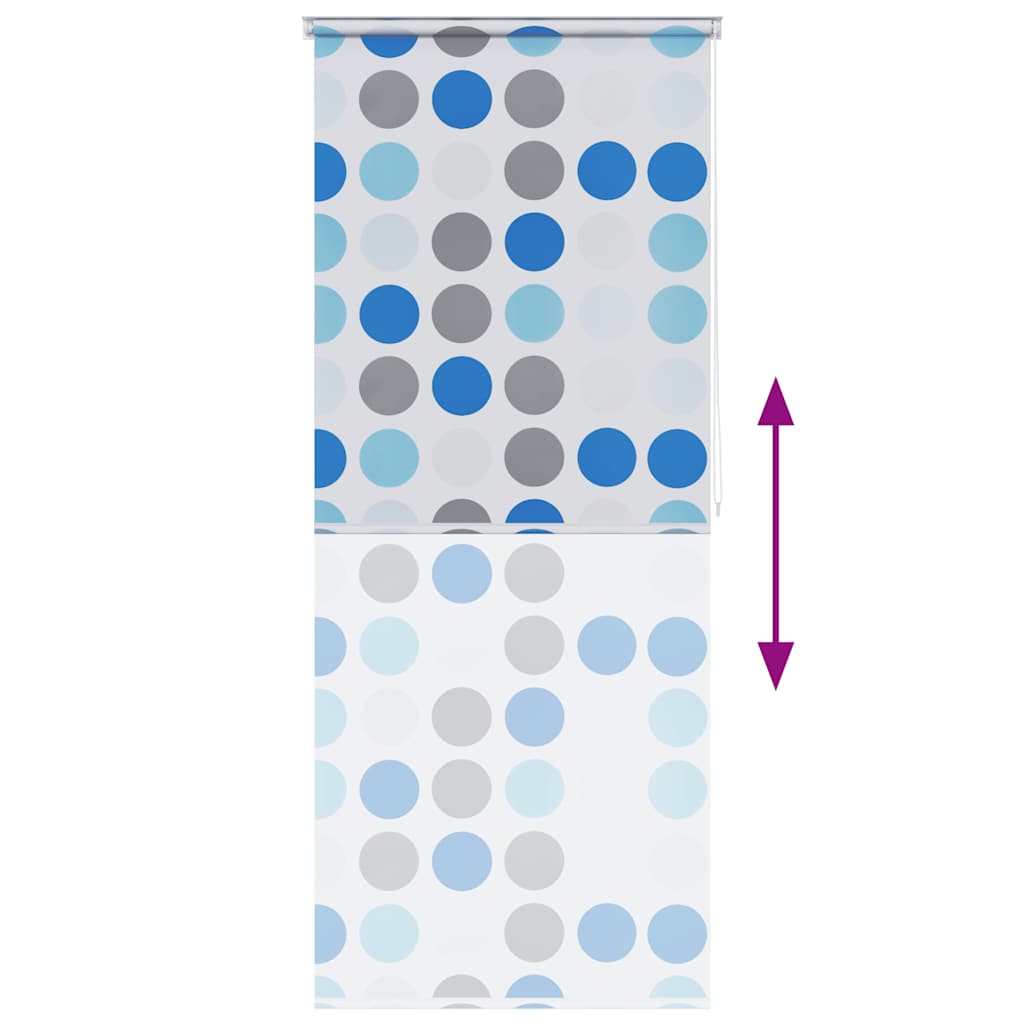 Tenda a Rullo per Doccia 80x240 cm con Motivo a Cerchi  cod mxl 5852
