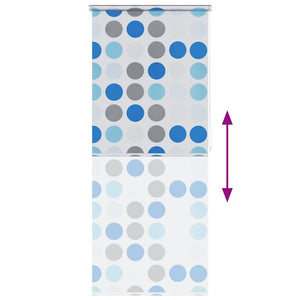 Tenda a Rullo per Doccia 80x240 cm con Motivo a Cerchi  cod mxl 5852