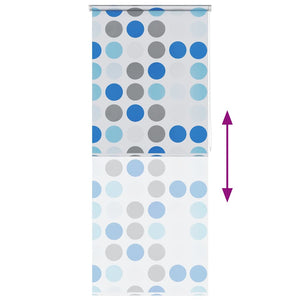 Tenda a Rullo per Doccia 120x240 cm con Motivo a Cerchi 142855