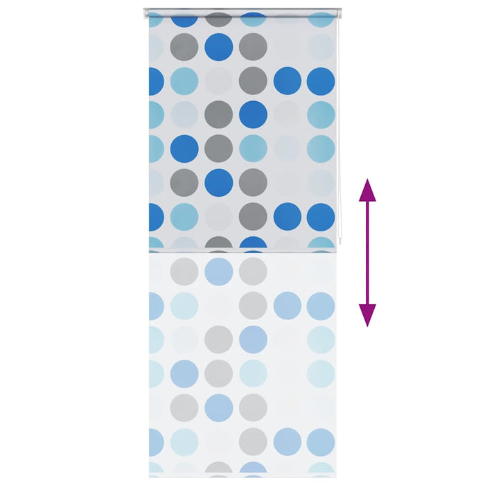 Tenda a Rullo per Doccia 120x240 cm con Motivo a Cerchi 142855