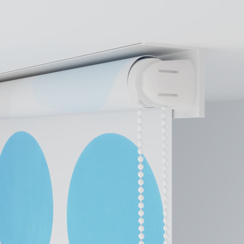 Tenda a Rullo per Doccia 120x240 cm con Motivo a Cerchi 142855