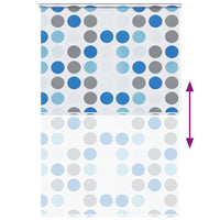 Tenda a Rullo per Doccia 140x240 cm con Motivo a Cerchi  cod mxl 12792