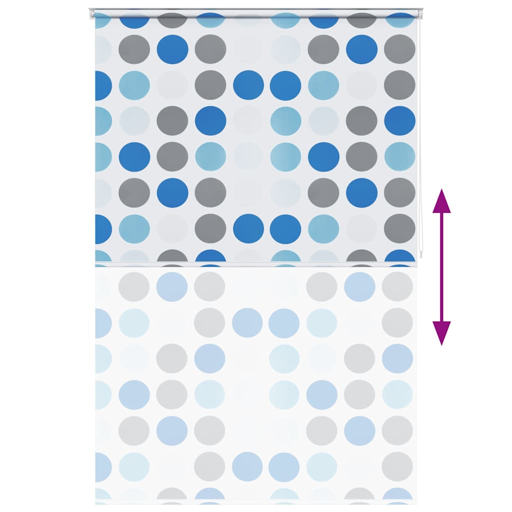 Tenda a Rullo per Doccia 160x240 cm con Motivo a Cerchi 142857