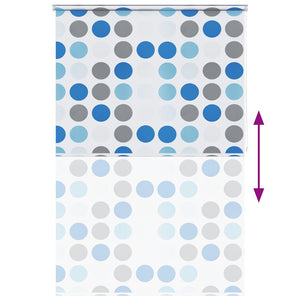 Tenda a Rullo per Doccia 160x240 cm con Motivo a Cerchi 142857