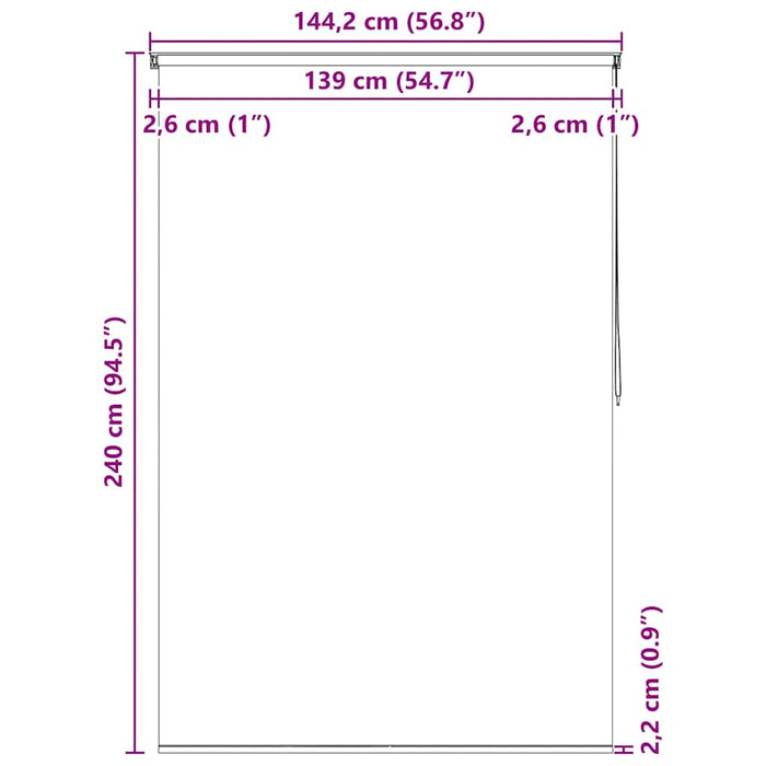 Tenda a Rullo per Doccia 140x240 cm Stella Marina