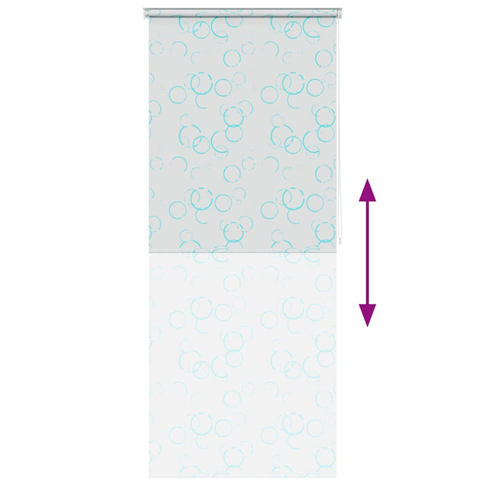 Tenda a Rullo per Doccia 80x240 cm con Motivo a Bolle 142865