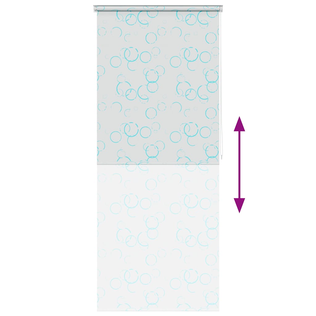 Tenda a Rullo per Doccia 80x240 cm con Motivo a Bolle