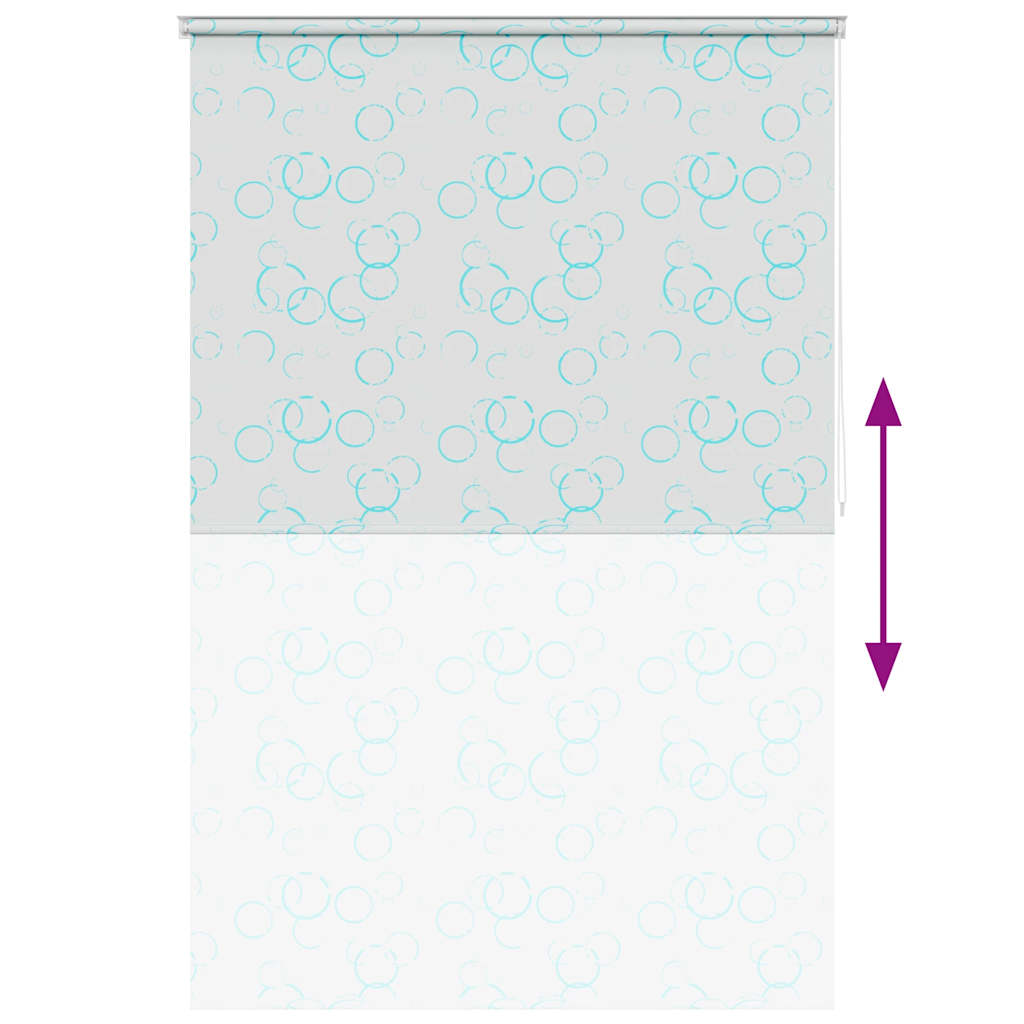 Tenda a Rullo per Doccia 140x240 cm con Motivo a Bolle 142868