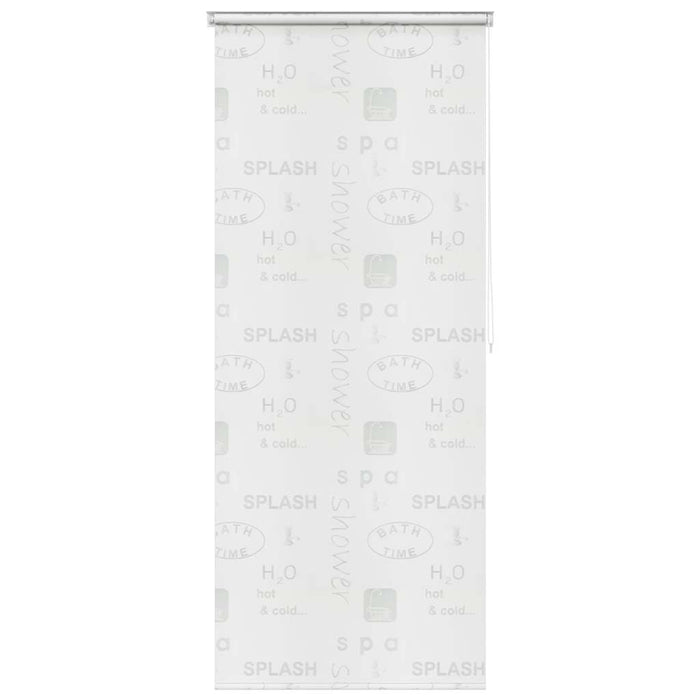 Tenda a Rullo per Doccia 80x240 cm con Scritta Splash