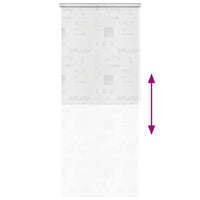 Tenda a Rullo per Doccia 80x240 cm con Scritta Splash