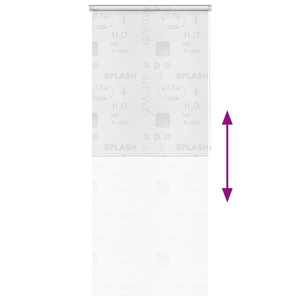 Tenda a Rullo per Doccia 100x240 cm con Scritta Splash  cod mxl 8972