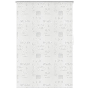 Tenda a Rullo per Doccia 140x240 cm con Scritta Splash
