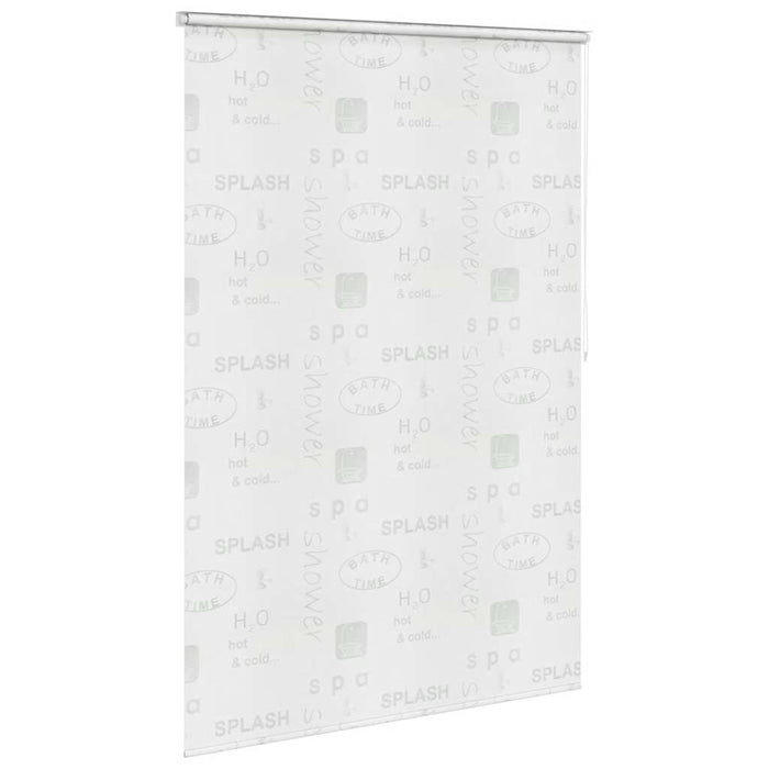 Tenda a Rullo per Doccia 140x240 cm con Scritta Splash