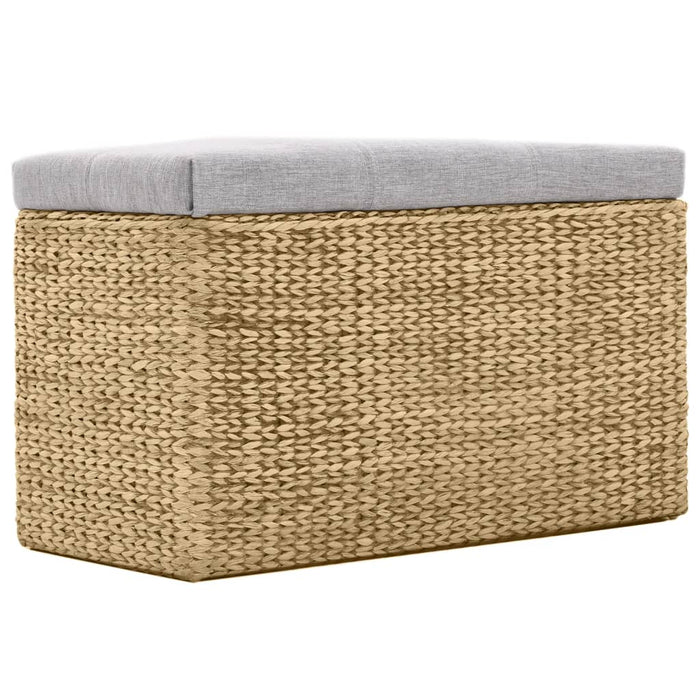 Panca e 2 Pouf in Giunco Grigio 246105