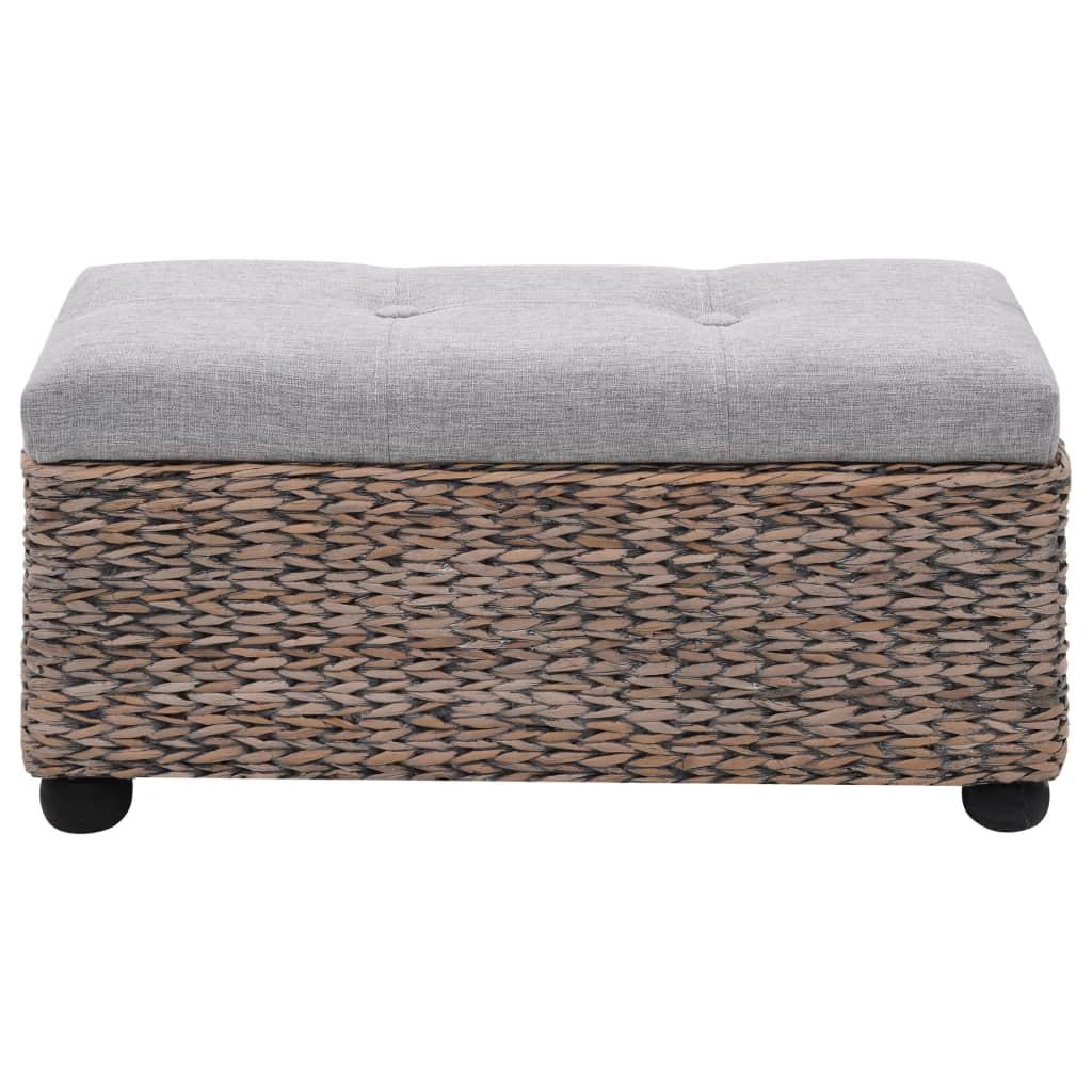 Panca pouf sgabello panca mobili 2 pz giacinto d'acqua grigio 3002178