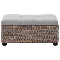 Panca pouf sgabello panca mobili 2 pz giacinto d'acqua grigio 3002178