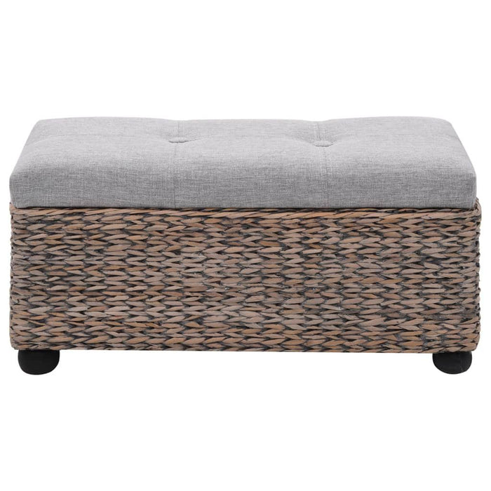 Panca pouf sgabello panca mobili 2 pz giacinto d'acqua grigio 3002178