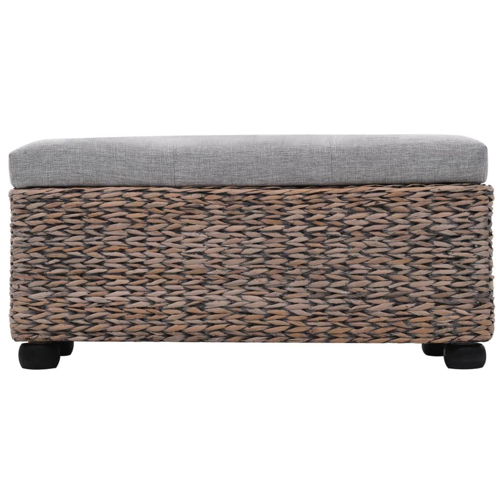 Panca pouf sgabello panca mobili 2 pz giacinto d'acqua grigio 3002178