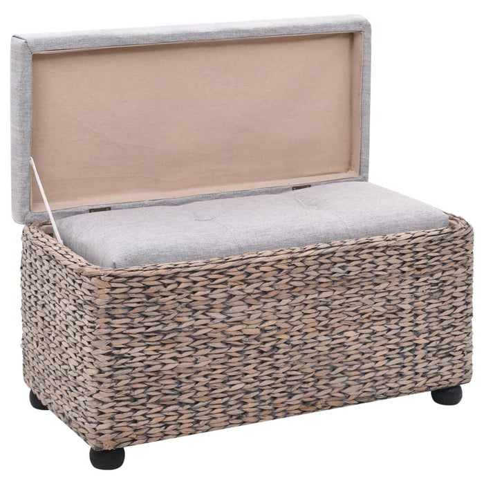 Panca pouf sgabello panca mobili 2 pz giacinto d'acqua grigio 3002178