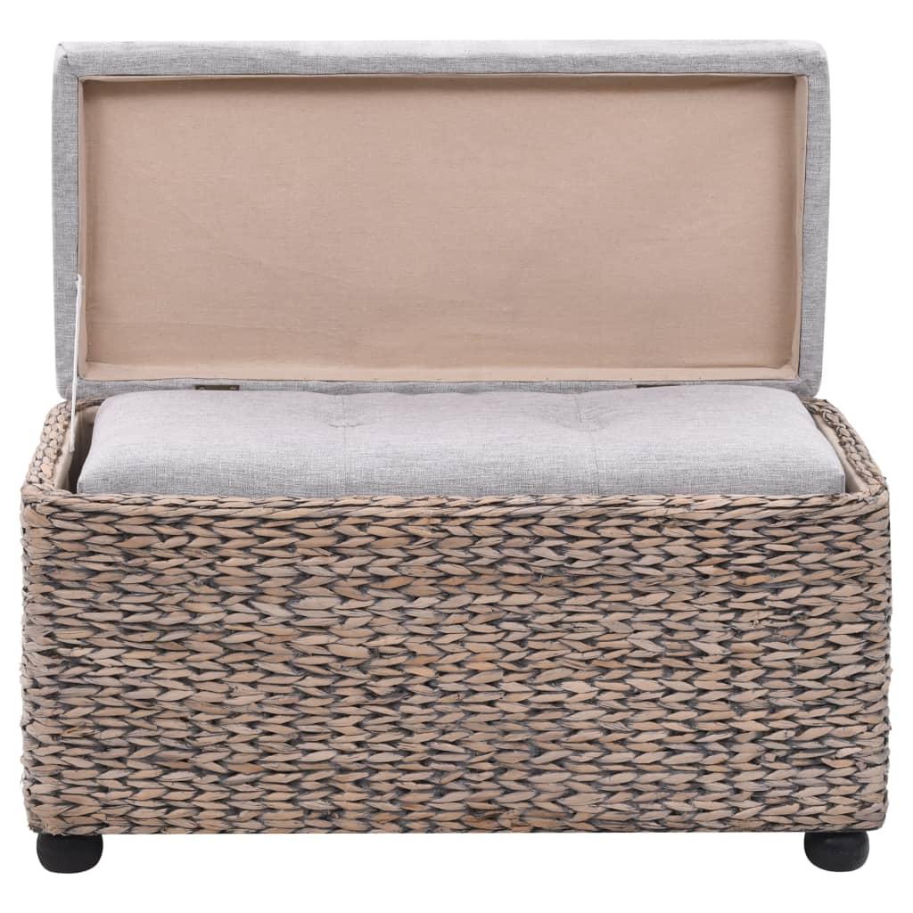 Panca pouf sgabello panca mobili 2 pz giacinto d'acqua grigio 3002178