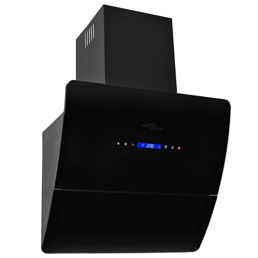 Cappa Aspirante a Muro Acciaio Inox 756 mÂ³/h 60 cm Nera