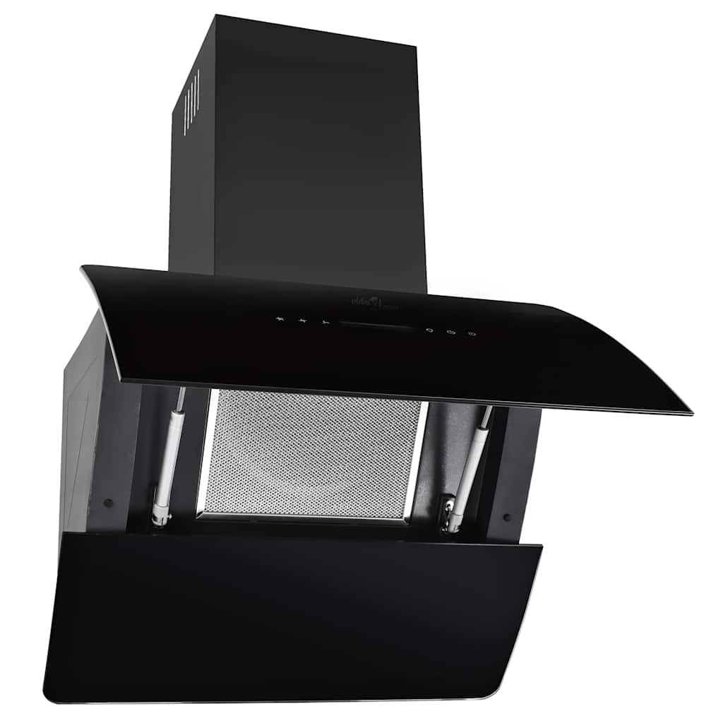 Cappa Aspirante a Muro Acciaio Inox 756 mÂ³/h 60 cm Nera