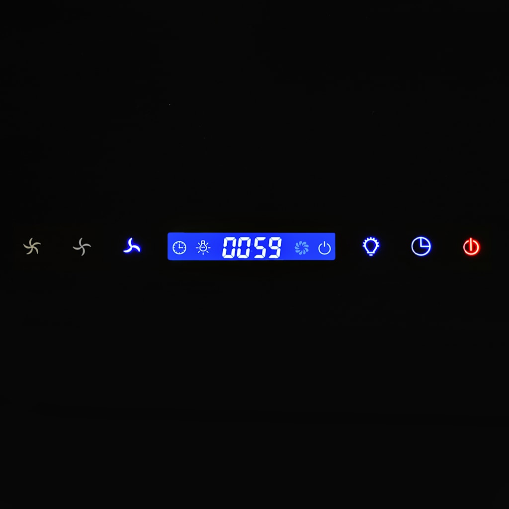 Cappa Aspirante a Muro Acciaio Inox 756 mÂ³/h 60 cm Nera