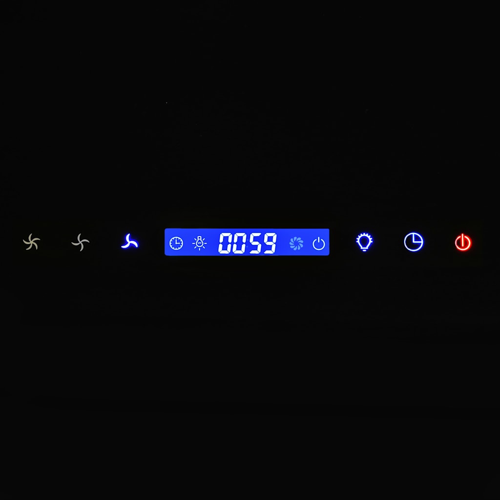 Cappa Aspirante a Muro Acciaio Inox 756 m³/h 60 cm Nera 50703